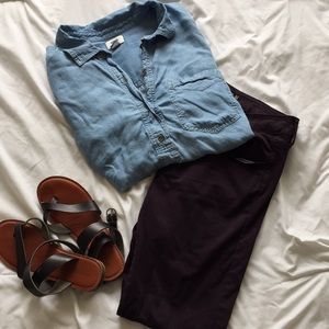 Old Navy Tunic Chambray Top